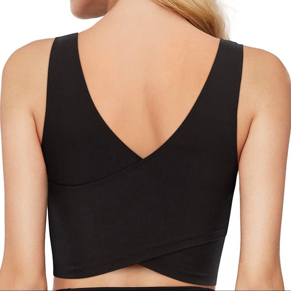 NWT Tasada V-Neck Sportsbra Padded Black Size S - Picture 1 of 5
